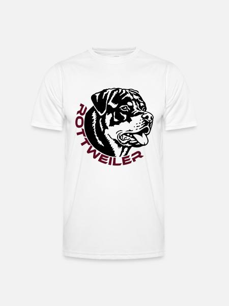 570 Rottweiler dog - Men's Functional T-Shirt - white