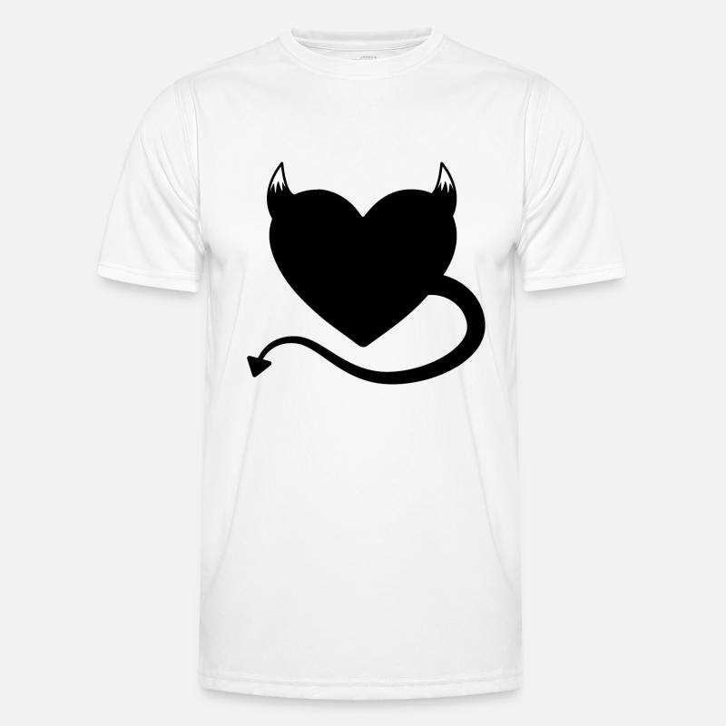 Devil Heart Black T-shirt sport Homme