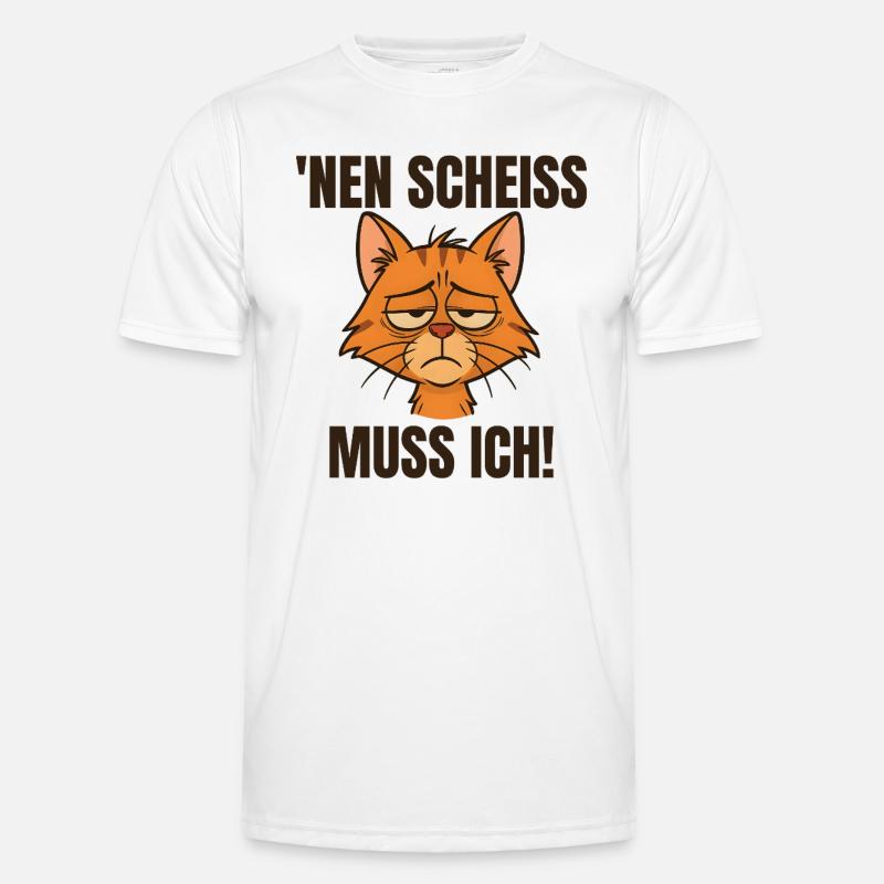 Drôle de chat avec un dicton effronté 'a shit T-shirt sport Homme