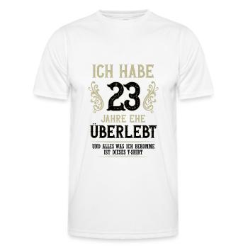 23 Jahre Verheiratet Titanhochzeit Geschenk - Männer Funktions-T-Shirt - Weiß - Vorne - AI Model Male 178 dark (178cm)