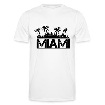 Miami - Men's Functional T-Shirt - white - Front - AI Model Male 178 dark (178cm)
