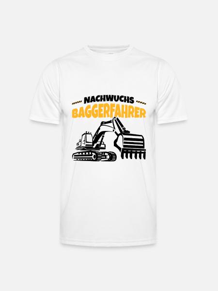 Bagger - Männer Funktions-T-Shirt - Weiß