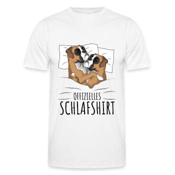 Boxer Hund - Männer Funktions-T-Shirt - Weiß - Vorne - AI Model Male 178 dark (178cm)