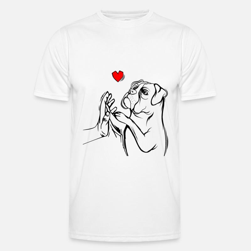 Boxer Chien T-shirt sport Homme