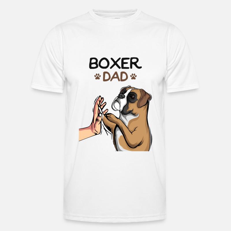 Boxer Chiens Papa Master T-shirt sport Homme