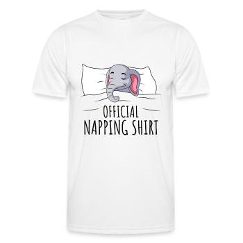 Éléphant - T-shirt sport Homme - blanc - Devant - AI Model Male 178 dark (178cm)