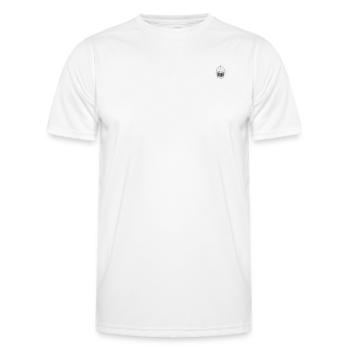 Knights plate armor helmet - Men's Functional T-Shirt - white - Front - AI Model Male 178 dark (178cm)