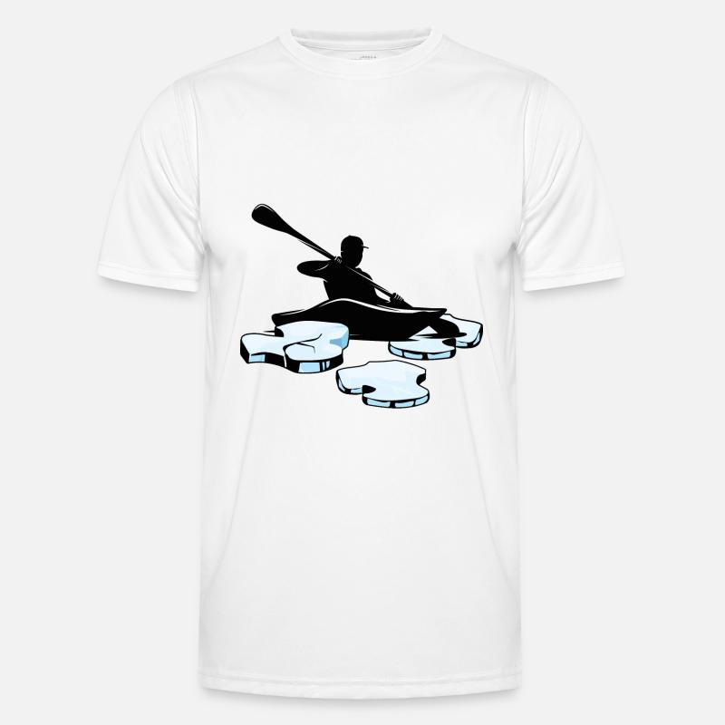 ice canoeing eiskanufahrer eiskanu eispaddeln kanu - Männer Funktions-T-Shirt - Weiß