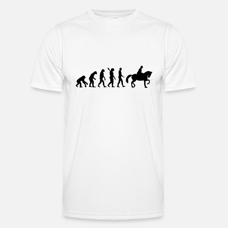 Evolution Riding horse - Men's Functional T-Shirt - white