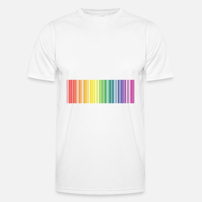 Make Love Barcode Scanbar Rainbow Gift LGBT Men's Functional T-Shirt