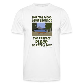 Camping slogan camping - T-shirt sport Homme - blanc - Devant - AI Model Male 178 dark (178cm)