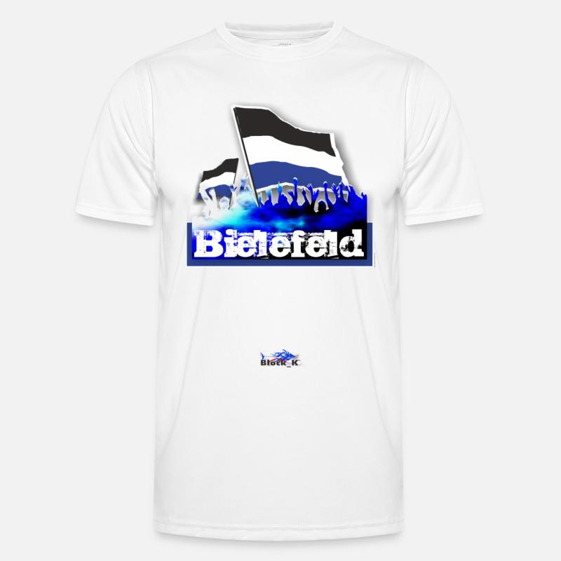 bielefeld - Männer Funktions-T-Shirt - Weiß