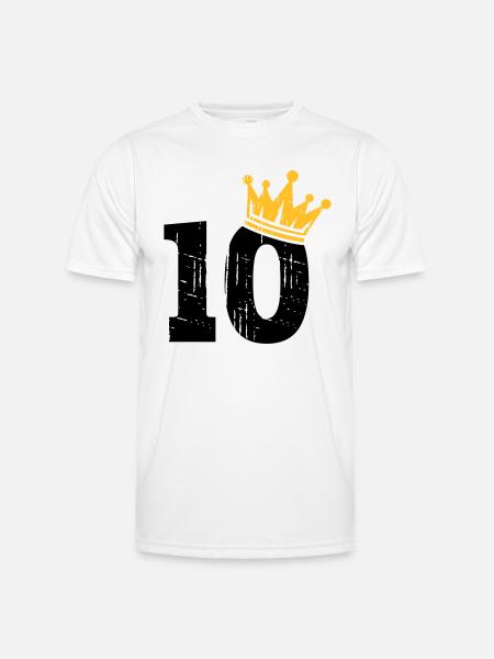 10 Crown 10th Birthday 10 Years - Men's Functional T-Shirt - white
