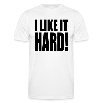 I like it hard! - Men's Functional T-Shirt - white - Front - AI Model Male 178 dark (178cm)
