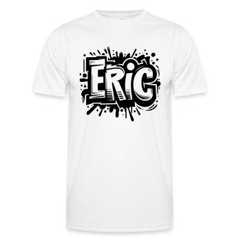 Eric Nom Prénom Graffiti - T-shirt sport Homme - blanc - Devant - AI Model Male 178 dark (178cm)