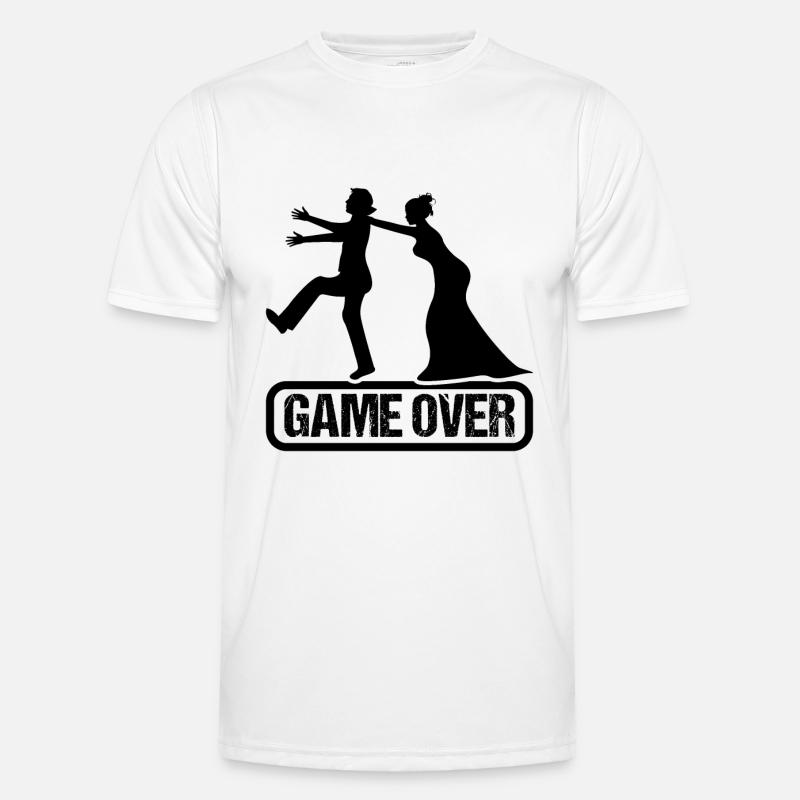 Game Over Wedding - Men's Functional T-Shirt - white