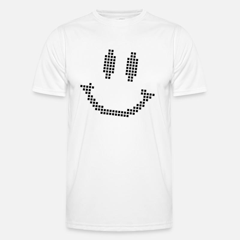 Smiley - Männer Funktions-T-Shirt - Weiß