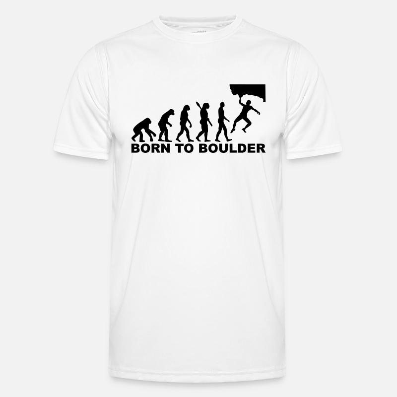 Evolution boulder - Men's Functional T-Shirt - white