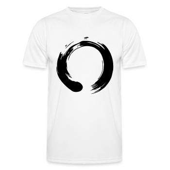 Enso Zen Vector - Men's Functional T-Shirt - white - Front - AI Model Male 178 dark (178cm)