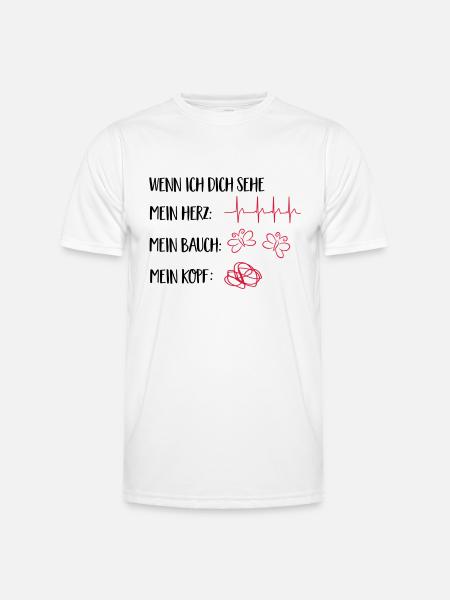 verliebt - Männer Funktions-T-Shirt - Weiß