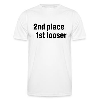 2nd place - 1st looser - winner - competition - - T-shirt sport Homme - blanc - Devant - AI Model Male 178 dark (178cm)