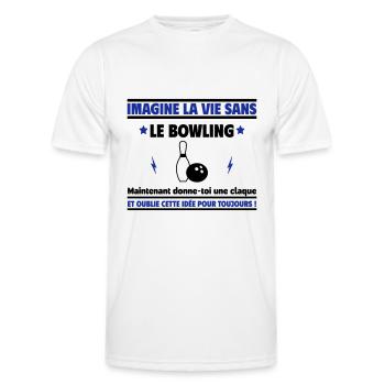 Imagine sans bowling - T-shirt sport Homme - blanc - Devant - AI Model Male 178 dark (178cm)