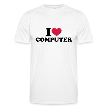 Computer - Männer Funktions-T-Shirt - Weiß - Vorne - AI Model Male 178 dark (178cm)