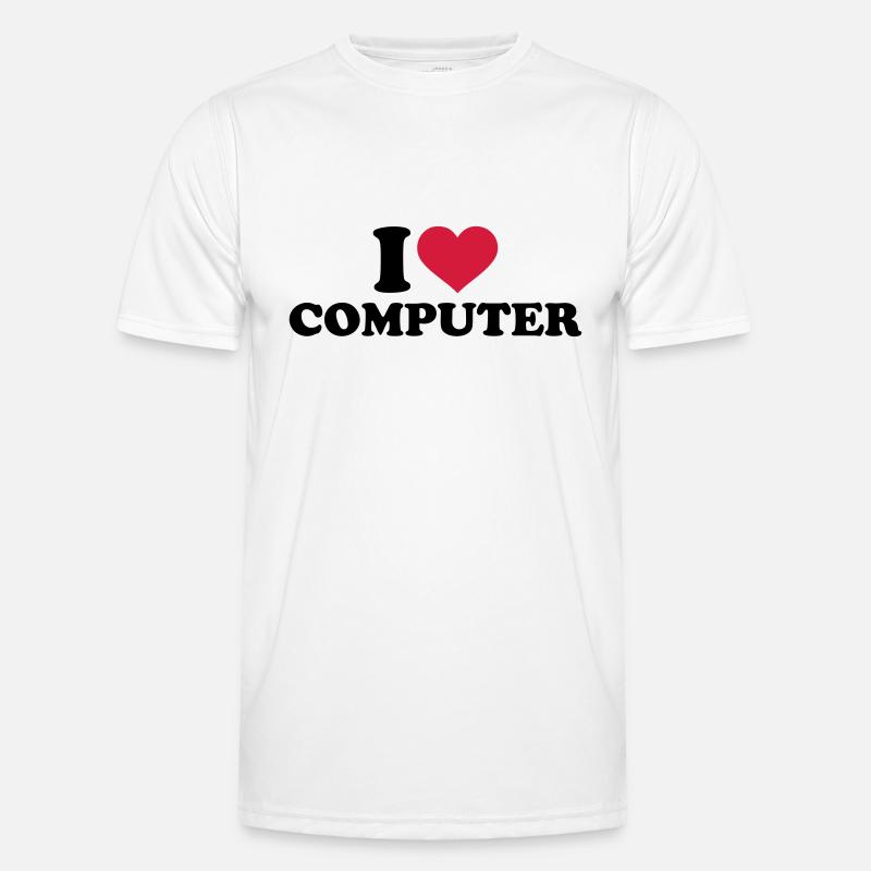 Computer - Männer Funktions-T-Shirt - Weiß