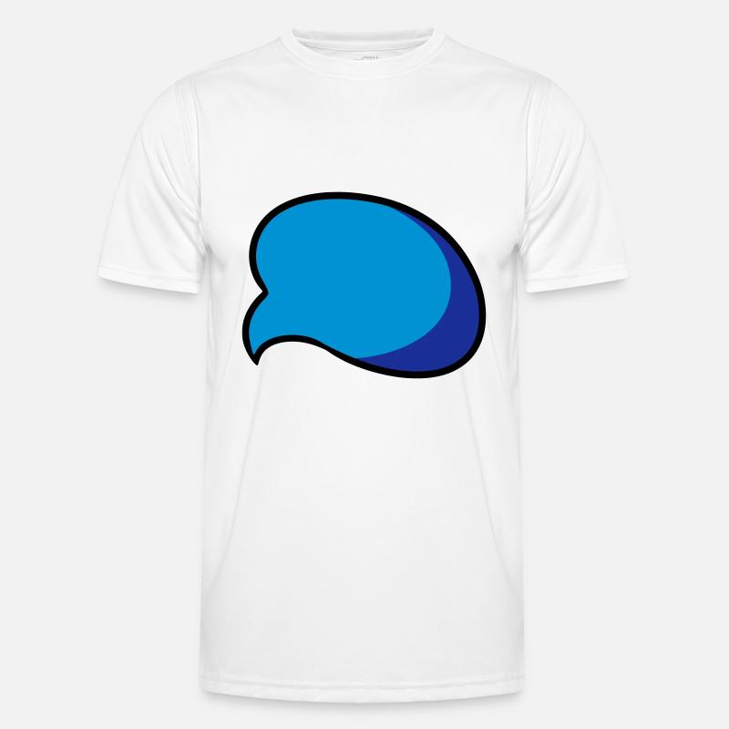 Sprechblase speech bubble Comic Geschenkidee - Männer Funktions-T-Shirt - Weiß