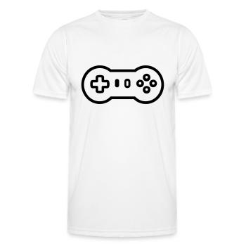 Video game controller - Men's Functional T-Shirt - white - Front - AI Model Male 178 dark (178cm)