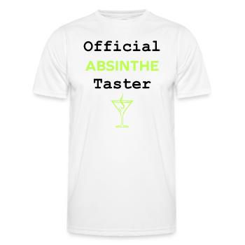 Official absinthe taster - Men's Functional T-Shirt - white - Front - AI Model Male 178 dark (178cm)