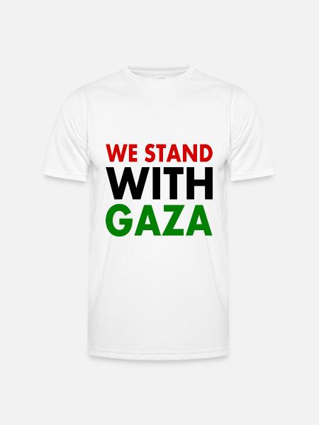 We stand with palestine - Men's Functional T-Shirt - white