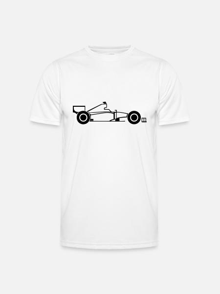 Rennwagen - Männer Funktions-T-Shirt - Weiß