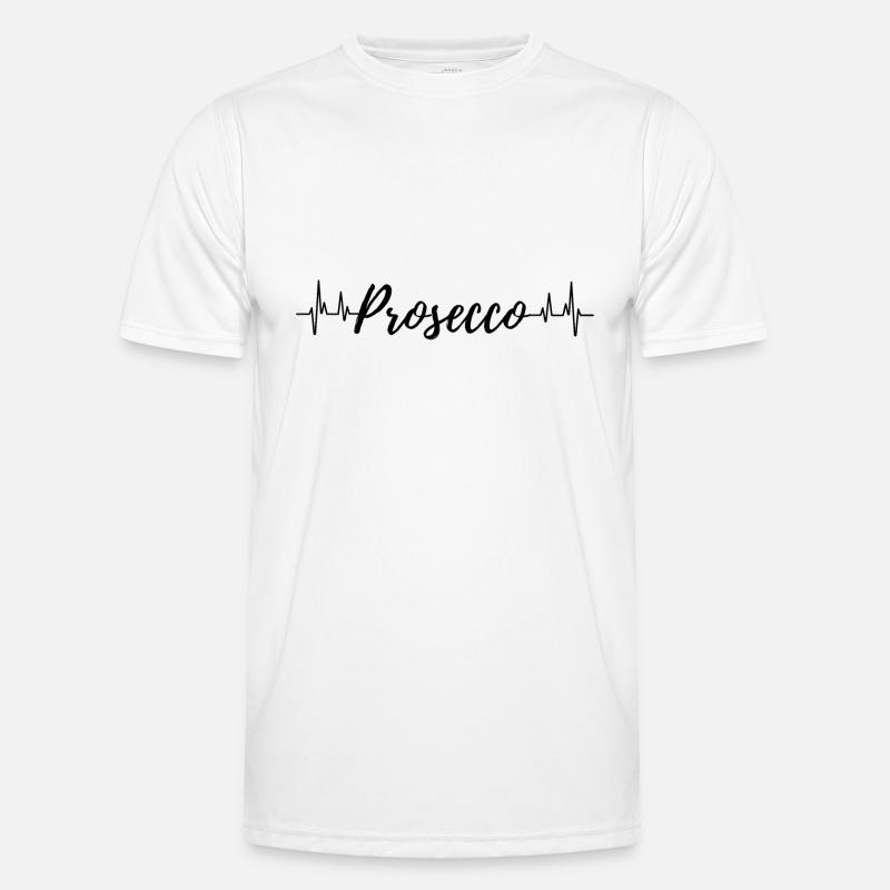 Prosecco Herzschlag Männer Funktions-T-Shirt