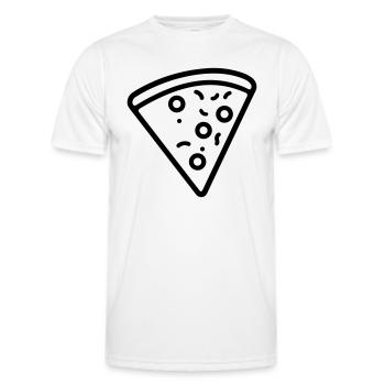 part de pizza - T-shirt sport Homme - blanc - Devant - AI Model Male 178 dark (178cm)