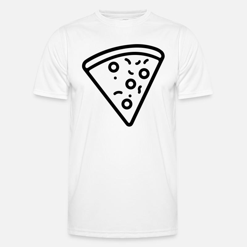 Pizzastück - Männer Funktions-T-Shirt - Weiß