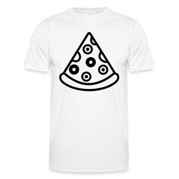 Pizza slice - Men's Functional T-Shirt - white - Front - AI Model Male 178 dark (178cm)