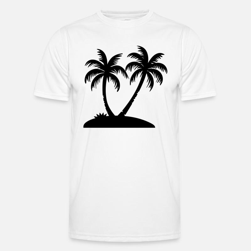 palm tree - Men's Functional T-Shirt - white