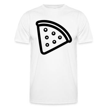 part de pizza - T-shirt sport Homme - blanc - Devant - AI Model Male 178 dark (178cm)