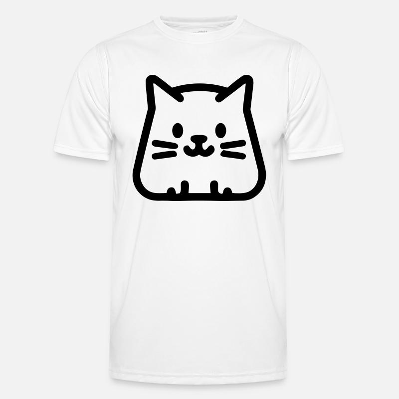 Kätzchen - Männer Funktions-T-Shirt - Weiß