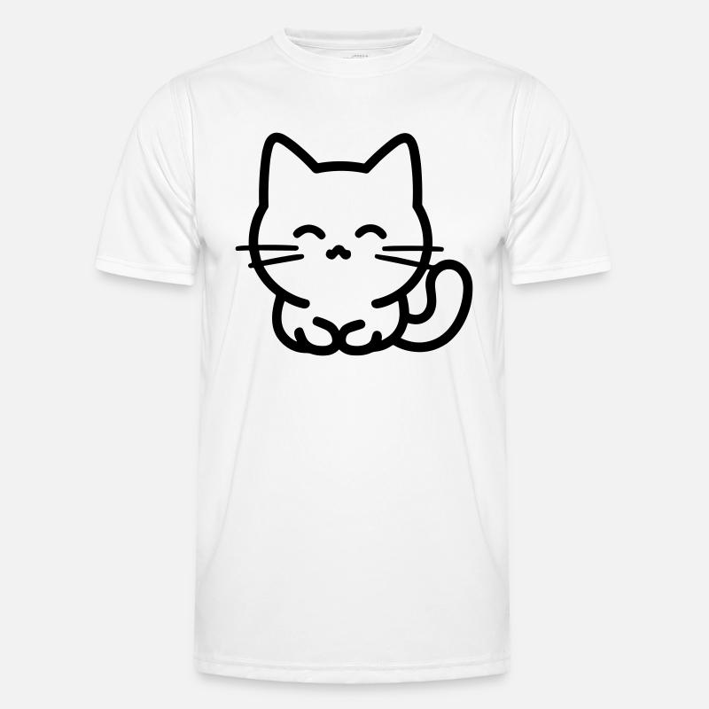 cat - Men's Functional T-Shirt - white