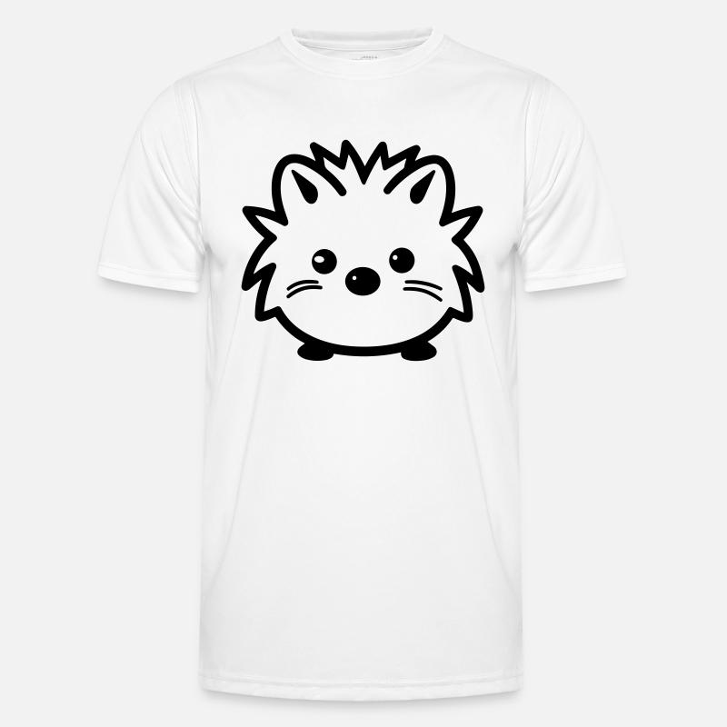 Igel - Männer Funktions-T-Shirt - Weiß
