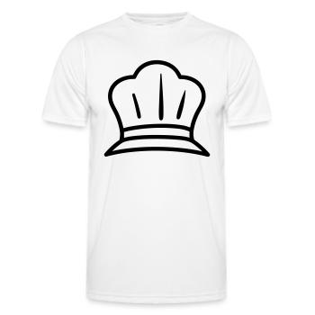 Toque Chef de cuisine - T-shirt sport Homme - blanc - Devant - AI Model Male 178 dark (178cm)
