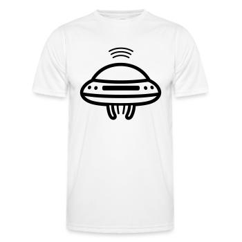 fliegende Untertasse - Männer Funktions-T-Shirt - Weiß - Vorne - AI Model Male 178 dark (178cm)