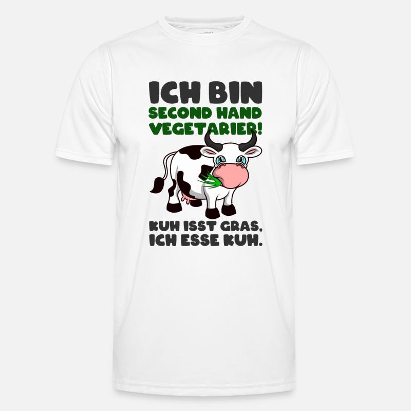 Ich bin Second Hand Vegetarier Männer Funktions-T-Shirt