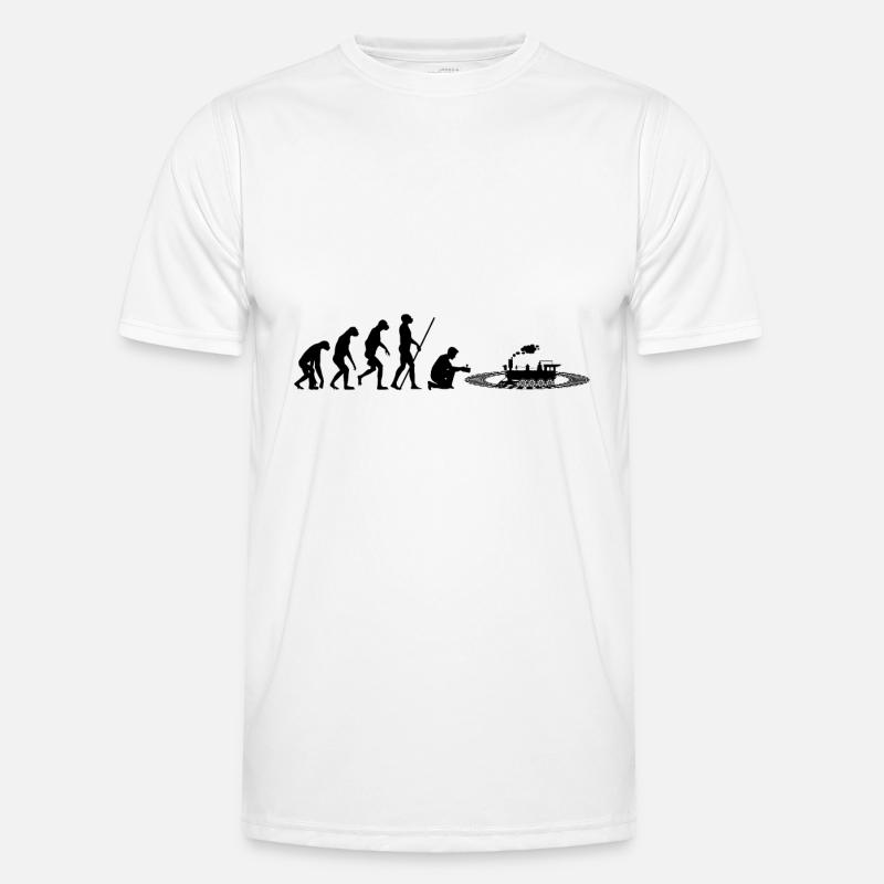 Model train evolution - Men's Functional T-Shirt - white
