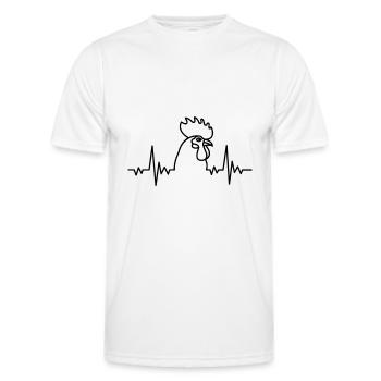 Battement de coeur de poulet - T-shirt sport Homme - blanc - Devant - AI Model Male 178 dark (178cm)