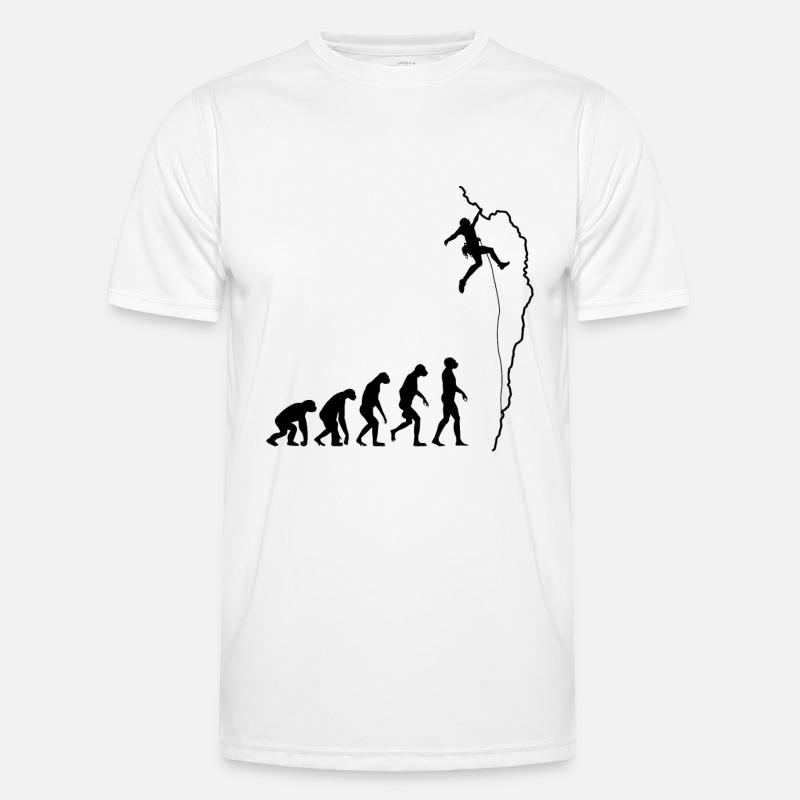 Climbing evolution - Men's Functional T-Shirt - white