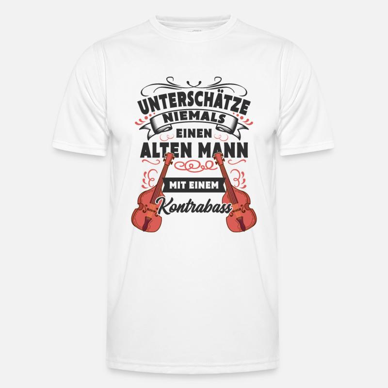Kontrabass Männer Funktions-T-Shirt