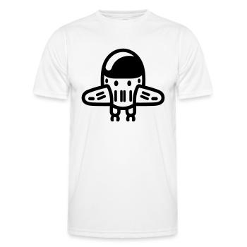 fliegende Untertasse - Männer Funktions-T-Shirt - Weiß - Vorne - AI Model Male 178 dark (178cm)